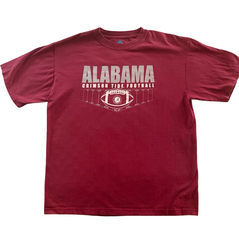 Alabama Crimson Tide Football Red Graphic T-Shirt Bama Football Tee